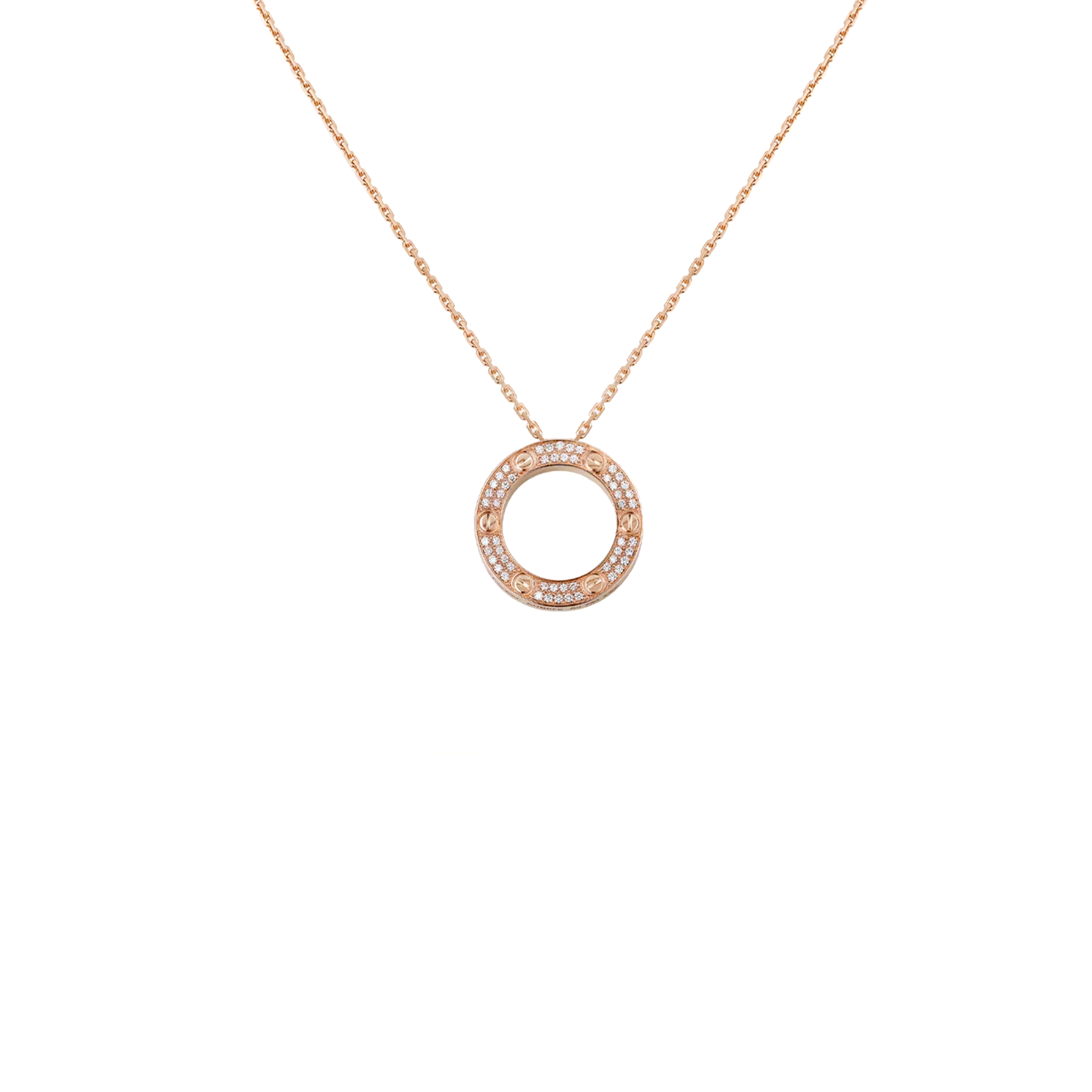 CARTIER LOVE NECKLACE, PAVED B7224527
